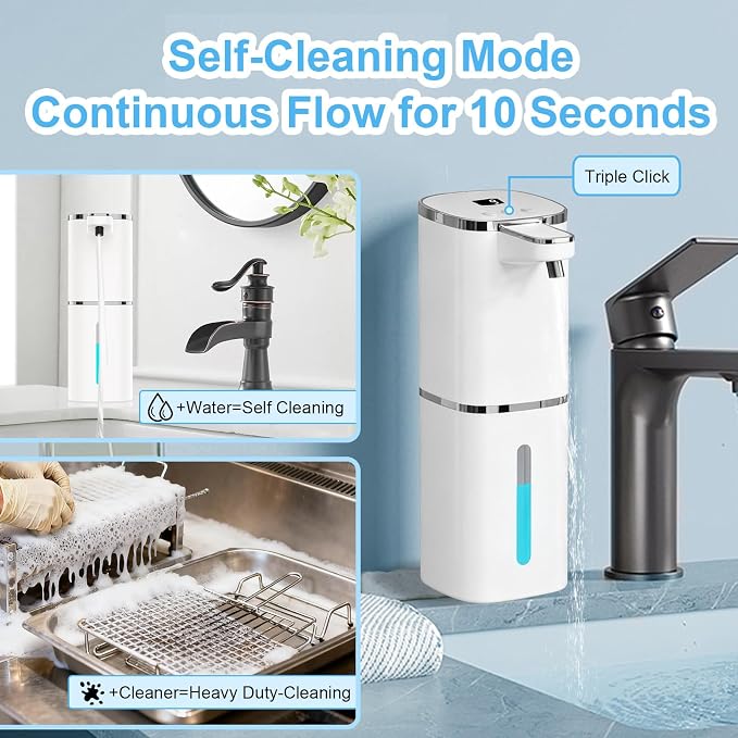 OHIFAST Automatic Foaming Soap Dispenser Touchless, USB Rechargeable Smart Hand - Image 4