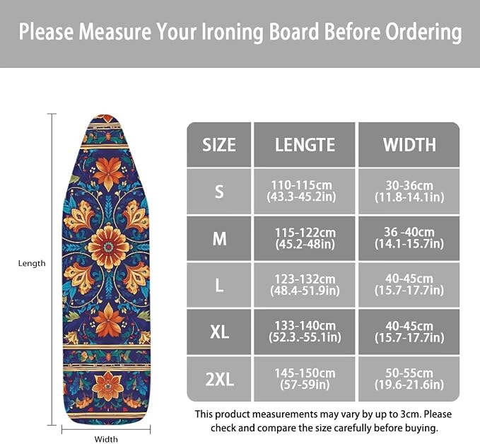 Traditional Decorative Patterns Ironing Board Cover 15x54 Ironing Board Cover - Image 6