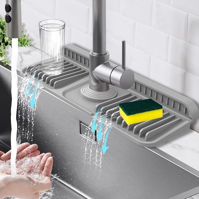 14.6-Inch Kitchen Sink Splash Guard Mat | 7° Slope by Hugro+Tarfive