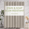 AmazerBath Shower Curtain Liner, 72x72 Tan Shower Liner, Cute Plastic Shower by AmazerBath