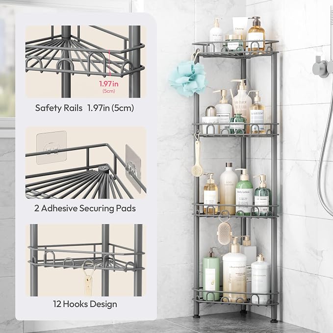 SWTYMIKI Standing Shower Caddy Corner - Image 4
