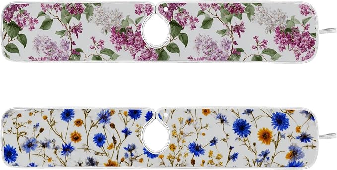 Cornflower Sunflower White Pink Lilac Sink Mat - Image 3