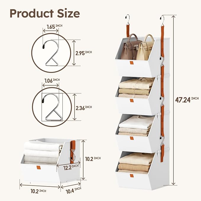 Hanging Closet Organizer 4 Tier - Image 6
