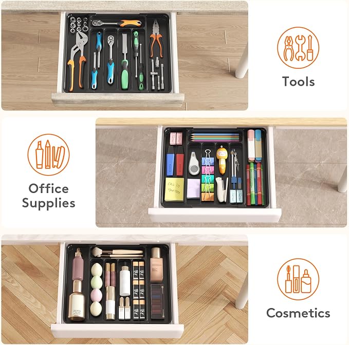 Lifewit Silverware Organizer for Drawer, Expandable Utensil Tray | BPA-free - Image 8