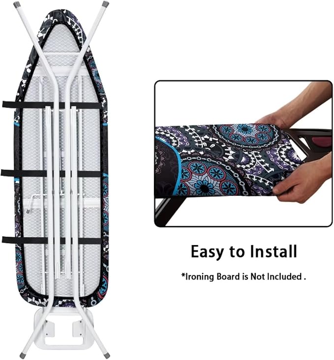 Ironing Board Cover and Pad Mandala Wolf Print Full Size Ironing Mat - Image 5