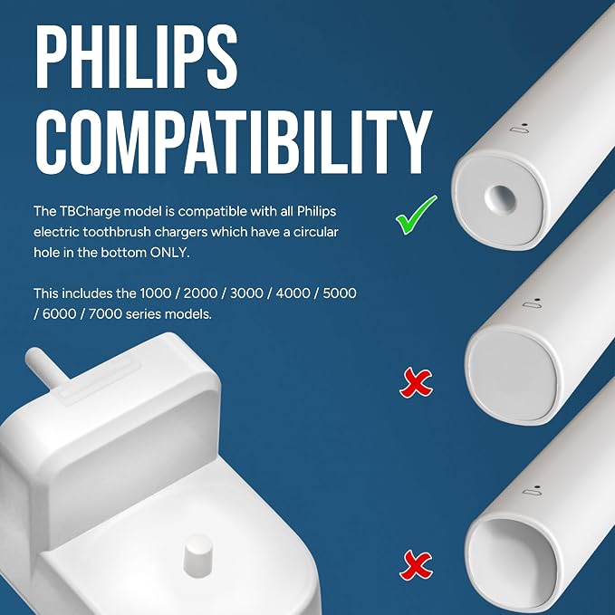Philips 1000–7000 Series Wireless Electric Toothbrush Charger IPX7 Seal | - Image 9
