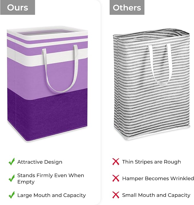 HomeHacks 2 Pack Laundry Baskets, Laundry Hampers Bags | Waterproof, - Image 3