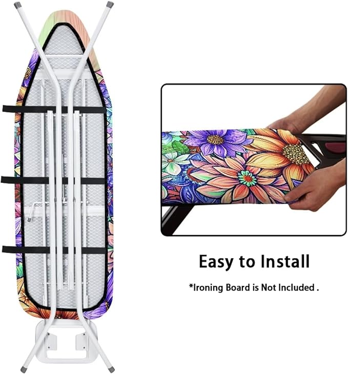 Boho Floral Ironing Board Pad Ironing Board Cover and Pad 15" x 54" Scorch - Image 4