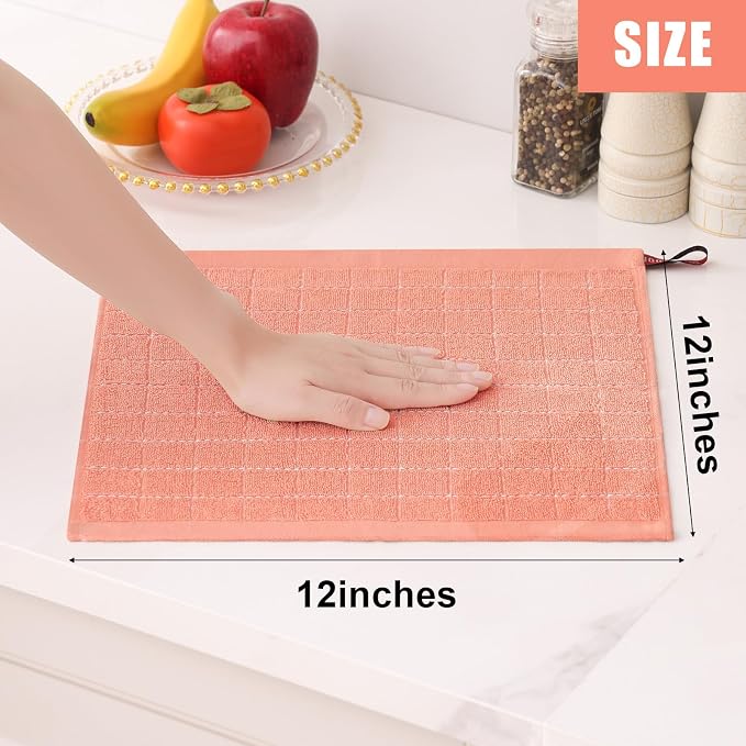 Homaxy 100% Cotton Terry Kitchen Dish Cloths, 6 Pack - Image 5