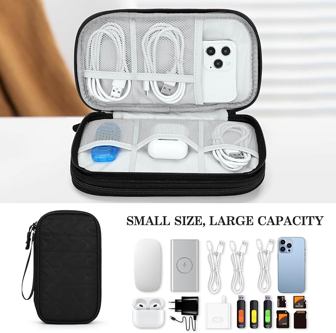 FYY Electronic Organizer, Travel Tech Pouch Bag, Waterproof, Double Layers - Image 6