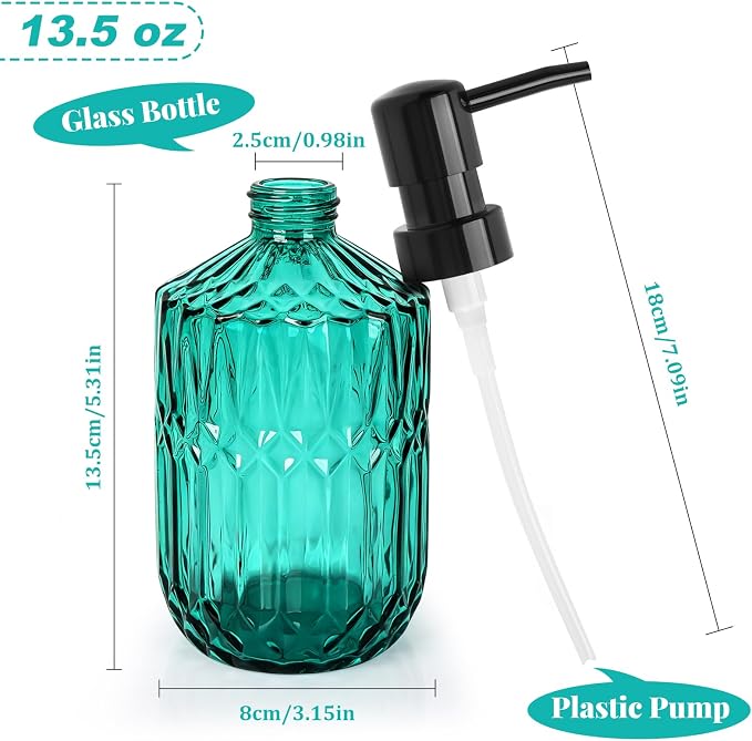 13.5oz Glass Soap Dispenser - Image 2