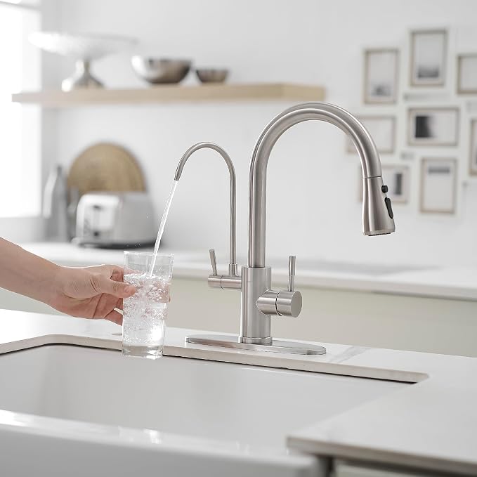 Kitchen Faucets with Water Filter and Pull Down Sprayer, Kitchen Sink Faucet - Image 5