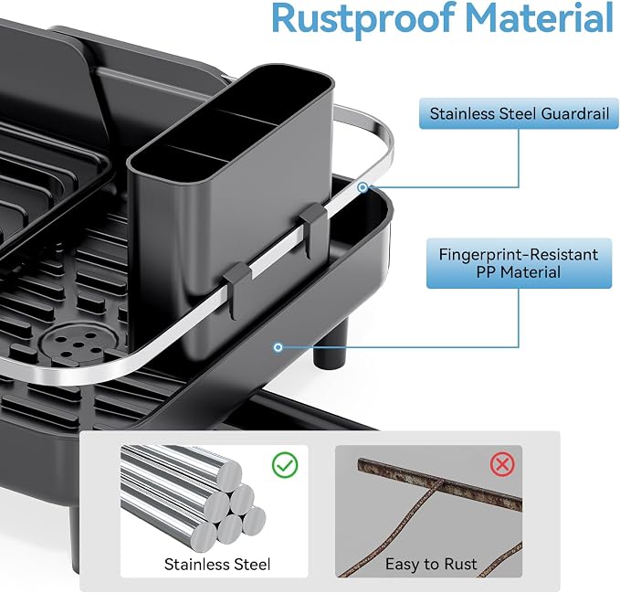Urackify Expandable Dish Drying Rack - Image 6