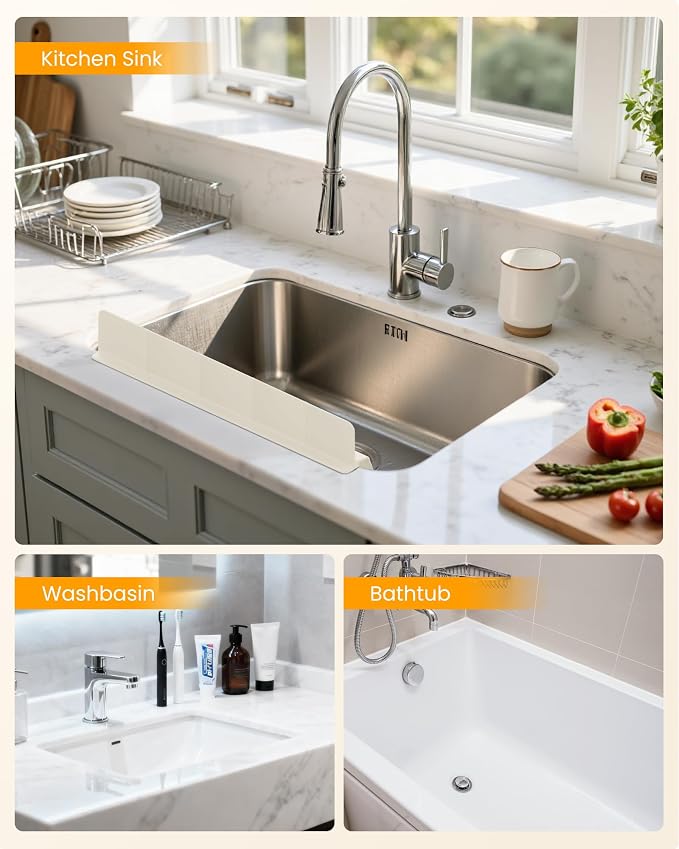 Kitchen Sink Splash Guard 23" 18" 30" Silicone Water Guard - Image 6