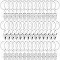 42 Pack Curtain Rod Clip Rings, Metal Drapery Ring by LULARINE