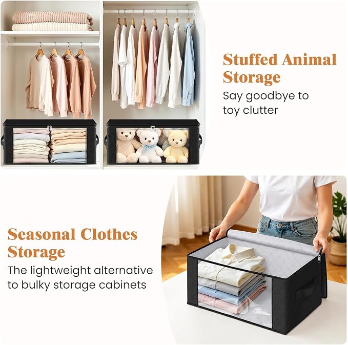 35L Closet Organizers, Foldable Under Bed Storage Containers | Storage Bags - Image 4