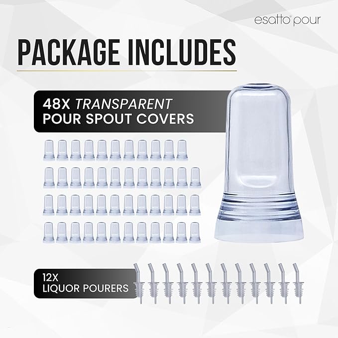 Pour Spout Covers Translucent Liquor Pourer Covers Universal Bottle Pour Dispenser Liquor Bottle Covers Liquor Bottle Covers Bottle Cover Dust for Home Kitchen Tools Supplies