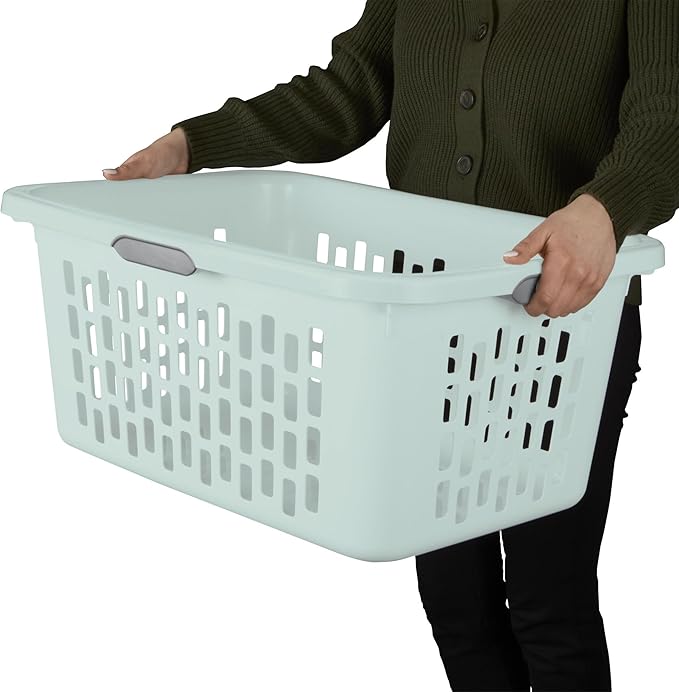 Sterilite Rectangular Laundry Basket, Plastic Clothes Hamper - Image 6