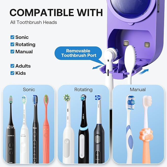 Bitvae Tooth Brush Holder for Bathroom Infrared Sensing | Toothbrush Cleaner - Image 6