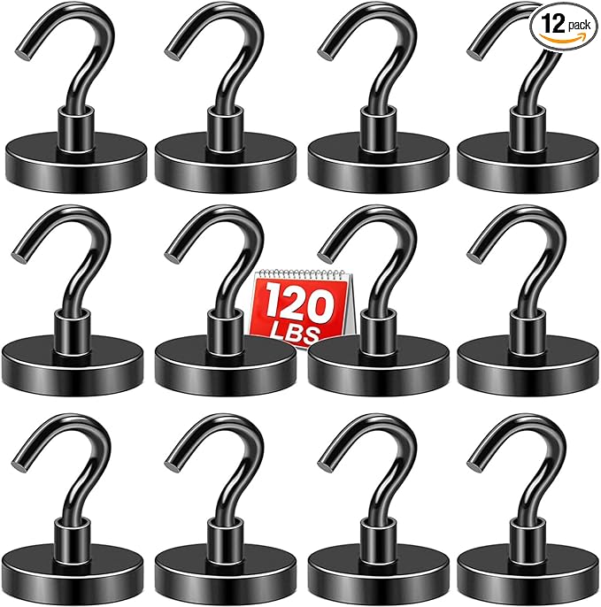 DIYMAG Magnetic Hooks, 120lbs Heavy Duty Magnets by DIYMAG
