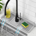 PoYang 14.6 Inch Faucet Mat for Kitchen Sink Splash Guard, Light Grey | Sink by PoYang