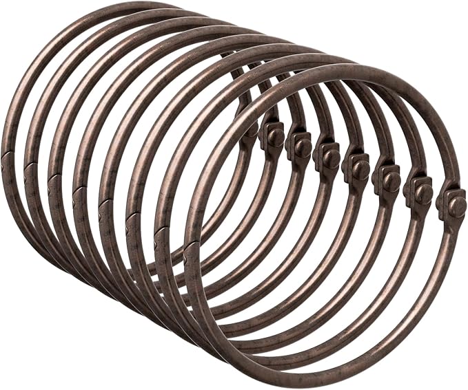 Bathway Shower Curtain Rings, Bronze Shower Curtain Hooks 12 Pcs Anti-Drop by Bathway