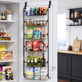 Delamu Over the Door Pantry Organizer, 6-Tier Metal Pantry Door Organization by DELAMU