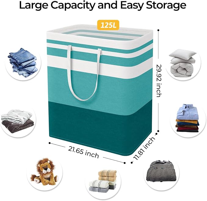 HomeHacks 2 Pack Large Laundry Baskets, Laundry Hampers Bags | Waterproof - Image 4