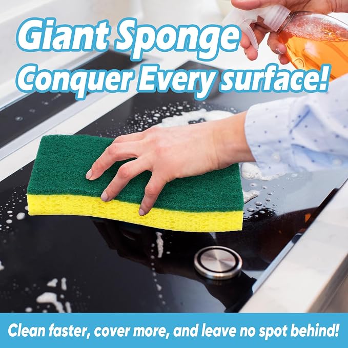 AIDEA XL Scrub Sponges Kitchen 6Count, Heavy Duty Sponges - Image 5
