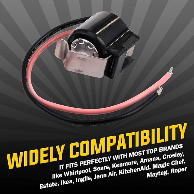 W10225581 Refrigerator Bimetal Defrost Thermostat by Seentech - Exact use for Whirlpool, Sears, Kenmore Refrigerator: Replaces: WPW10225581, AP6017375, PS11750673, PS237680,2321799 (Pack of 2)