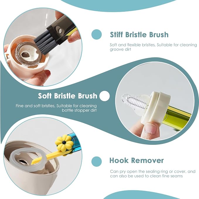 3 in 1 Cup Lid Gap Cleaning Brush Set, Cup Lid Gap Cleaner, Home Kitchen - Image 3
