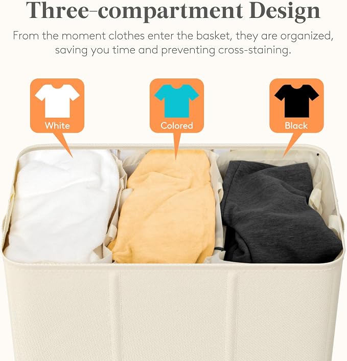 Lifewit Triple Laundry Hamper - Image 4