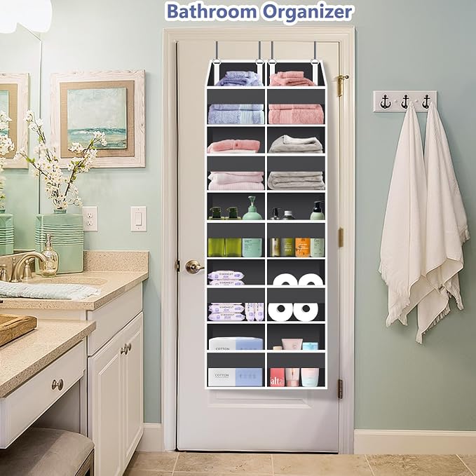 Heavy Duty Over The Door Organizer 5 Tiers, Extra Large Behind Door Storage of - Image 7