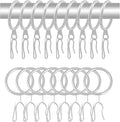 60 Pcs Metal Drapery Curtain Rings & Hooks, 30 mm Internal Diameter by WISION