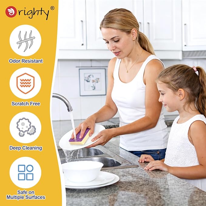 Orighty Dish Sponges, Temperature-Responsive Kitchen Sponges 6 Pack | - Image 5