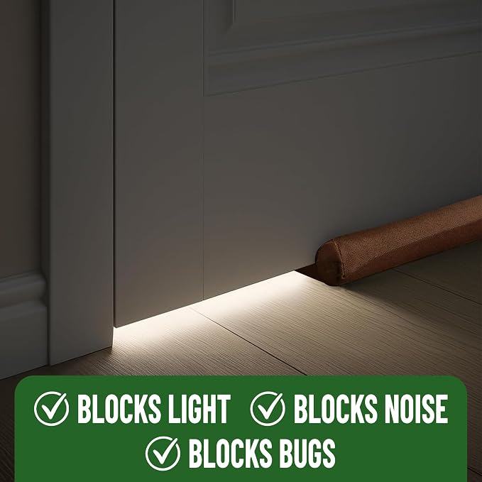 Evelots Door Draft Stopper, Covers Door Gaps up to 2 Inches, Door Noise Blocker - Image 6