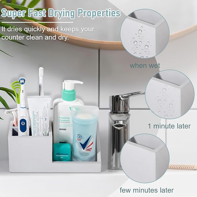 Diatomite Toothbrush Holders Toothpaste Organizer - Image 3