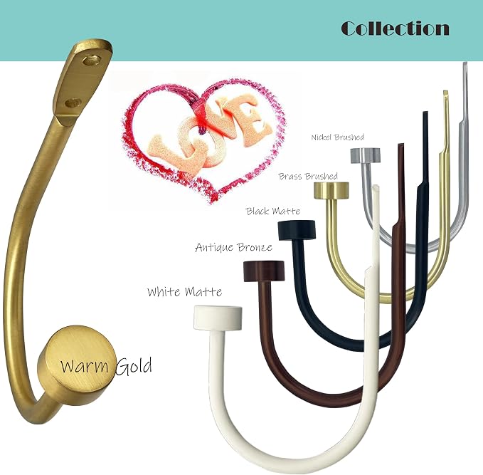 Quality Curtain Holdbacks, Solid Steel Curtain Holdback - Image 7