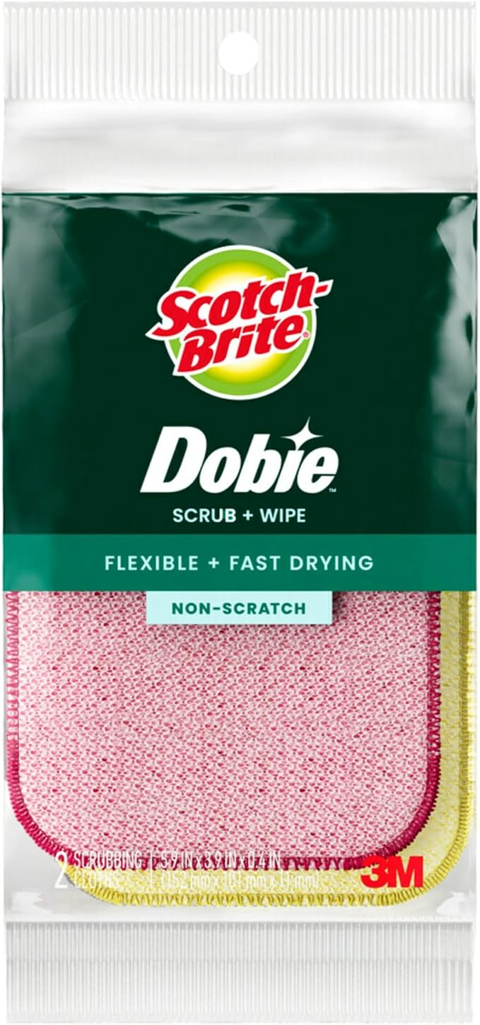 Scotch-Brite Dobie Scrub & Wipe Cloths, Non-Scratch Scrubbing, 2 Pack | Dish by Unknown