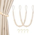 KLOGTSIND Wood Bead Curtain Tiebacks, 2 Pack Curtain Tie Backs by KLOGTSINDDirect