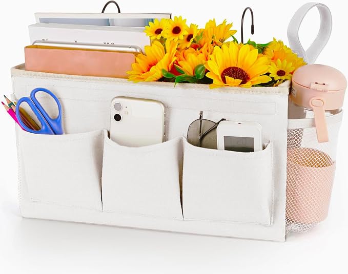 Bedside Caddy, Bedside Storage Bag Hanging Organizer by Loghot