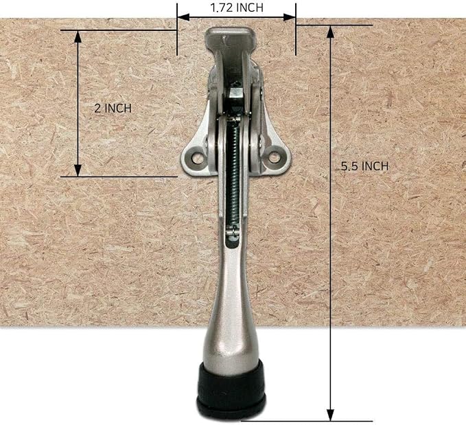 HA SHI One Touch Kickdown Door Stopper, 4 Inch, 1 Pack, Heavy Duty | Tap down - Image 8