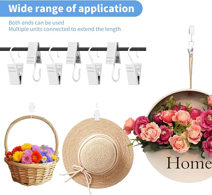 Curtain Clips Hooks, 100 Pack Stainless Iron Drapery Hooks Clips - Image 4
