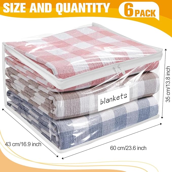 Plastic Storage Bags with Easy-Glide Zipper, Durable Clear Vinyl Zippered - Image 3