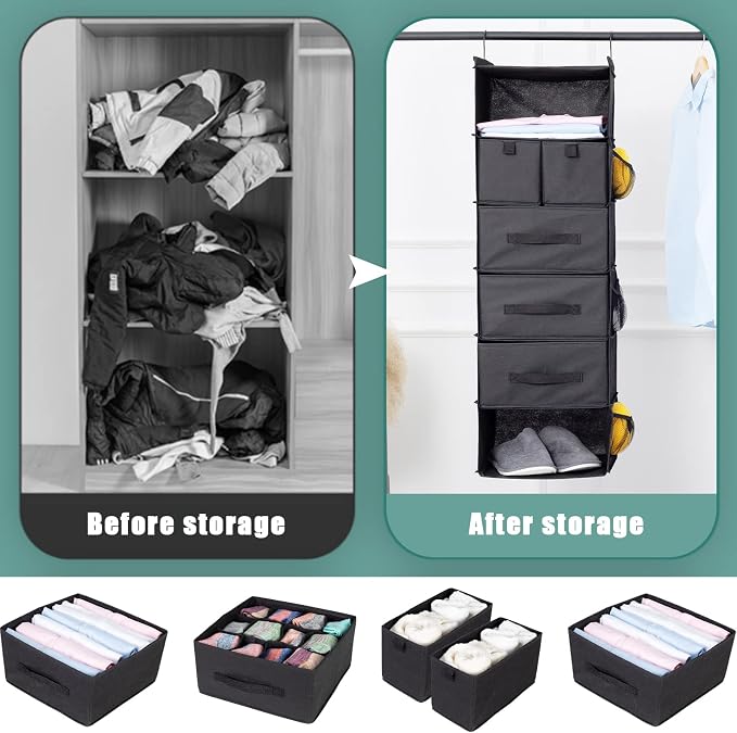 6-Shelf Hanging Closet Organizer - Image 8