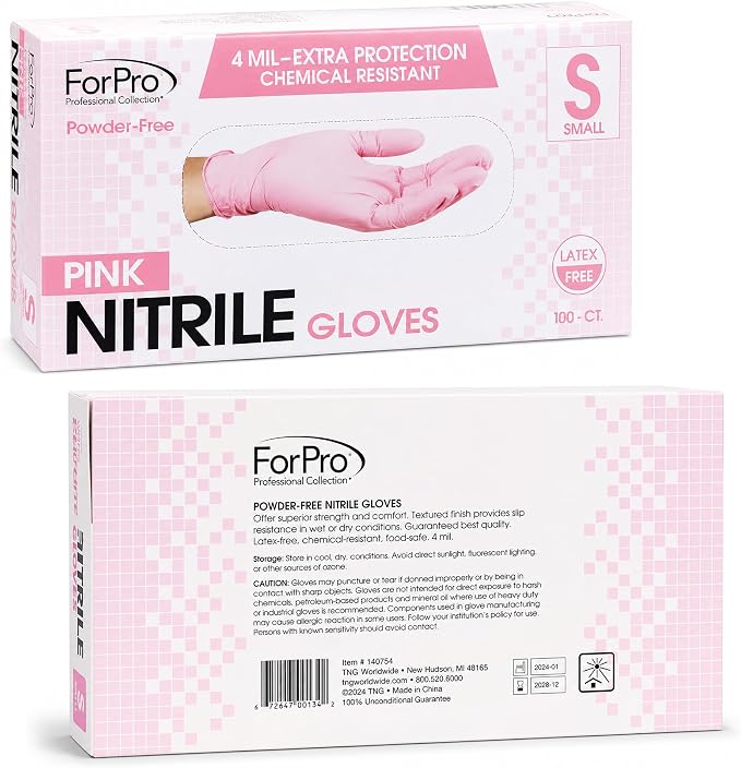 ForPro Disposable Nitrile Gloves, Chemical Resistant, Powder-Free, Latex-Free - Image 2