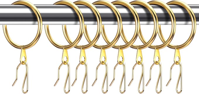 Hotop 30 Pcs Metal Curtain Rings by HOTOP