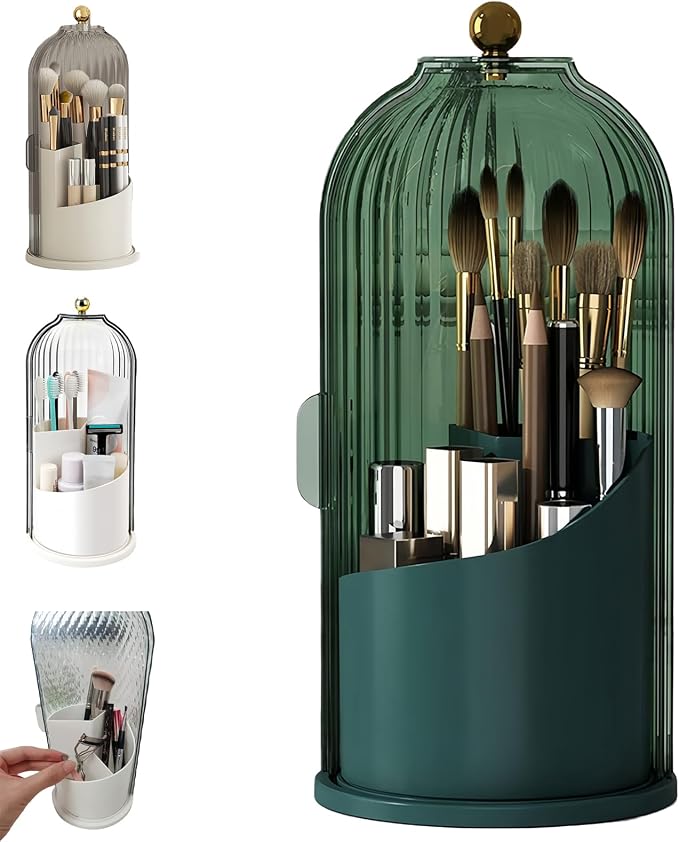 Concealed Toothbrush Holder, Rotating Bathroom Organizer Countertop | by Unknown