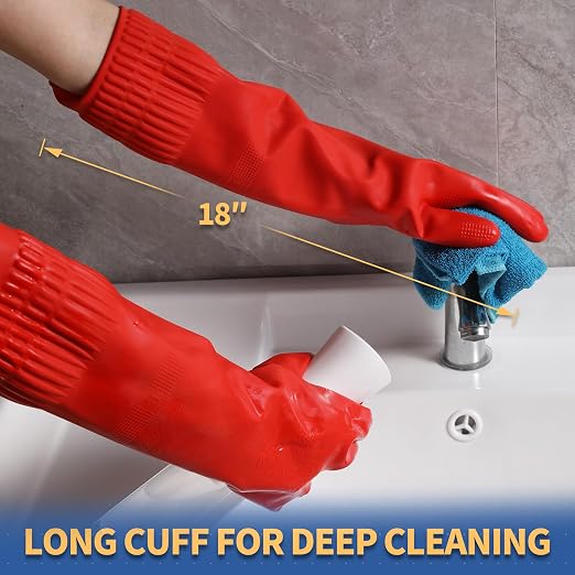 BOOMJOY Cleaning Gloves for Dish Washing, Dish Gloves, Reusable Kitchen Gloves - Image 7