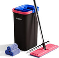 JOYMOOP Flat Mop System, Microfiber Mop and Bucket Set, Household & Commercial by JOYMOOP